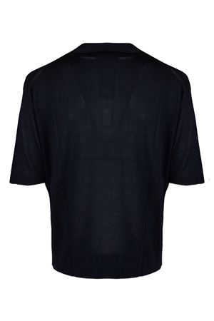 Polo in misto seta blu DIANA STUDIO | DS26M140015020